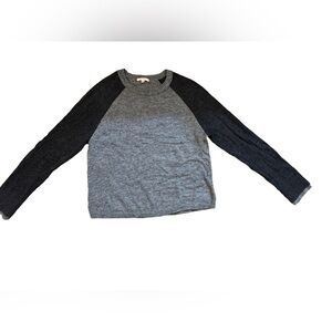 Lisa Todd Gray and Black Long Sleeve Raglan Tee